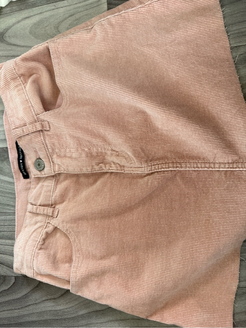 Brandy Melville Corduroy Mini Skirt in Dusty Peach